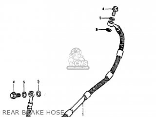 REAR BRAKE HOSE - GS1000 1982 (Z) USA (E03)