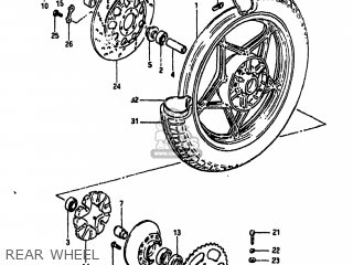 REAR WHEEL - GS1000 1982 (Z) USA (E03)