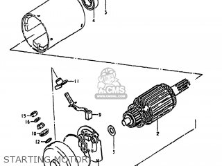 STARTING MOTOR - GS1000 1982 (Z) USA (E03)