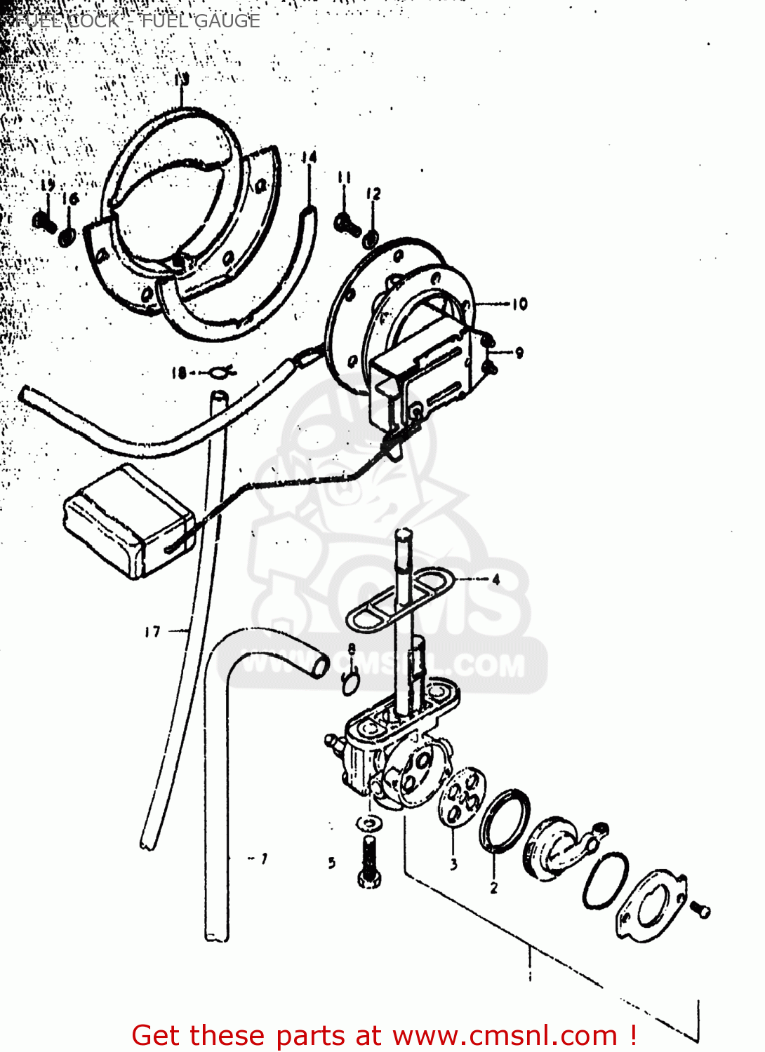 FUEL COCK - FUEL GAUGE GS1000C 1978 (C) USA (E03)