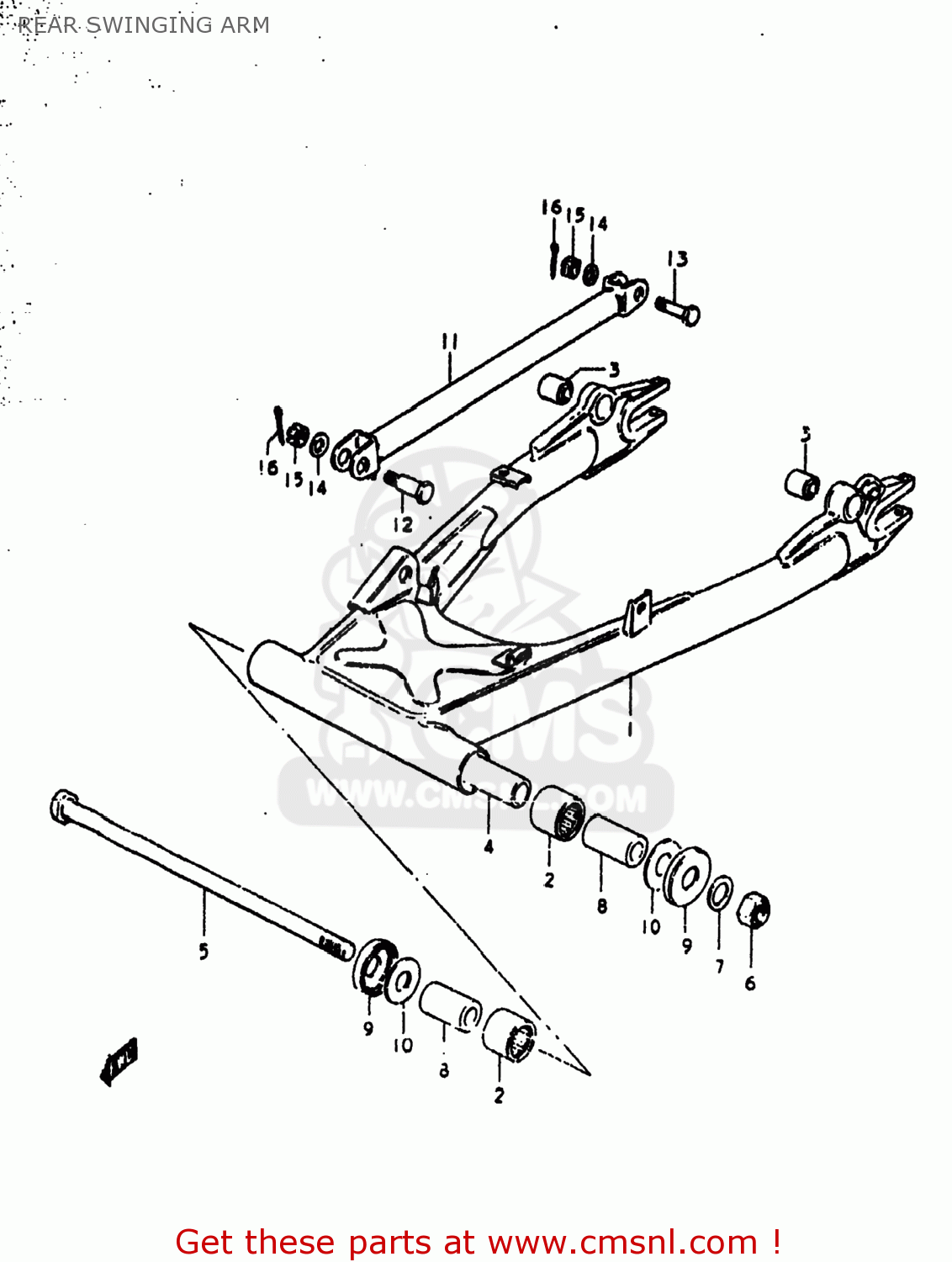REAR SWINGING ARM GS1000C 1978 (C) USA (E03)