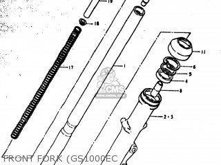 FRONT FORK (GS1000EC - GS1000C 1978 (C) USA (E03)