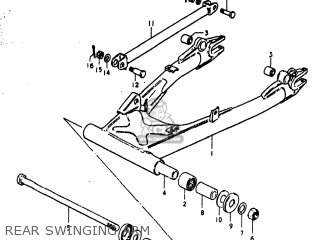 REAR SWINGING ARM - GS1000C 1978 (C) USA (E03)