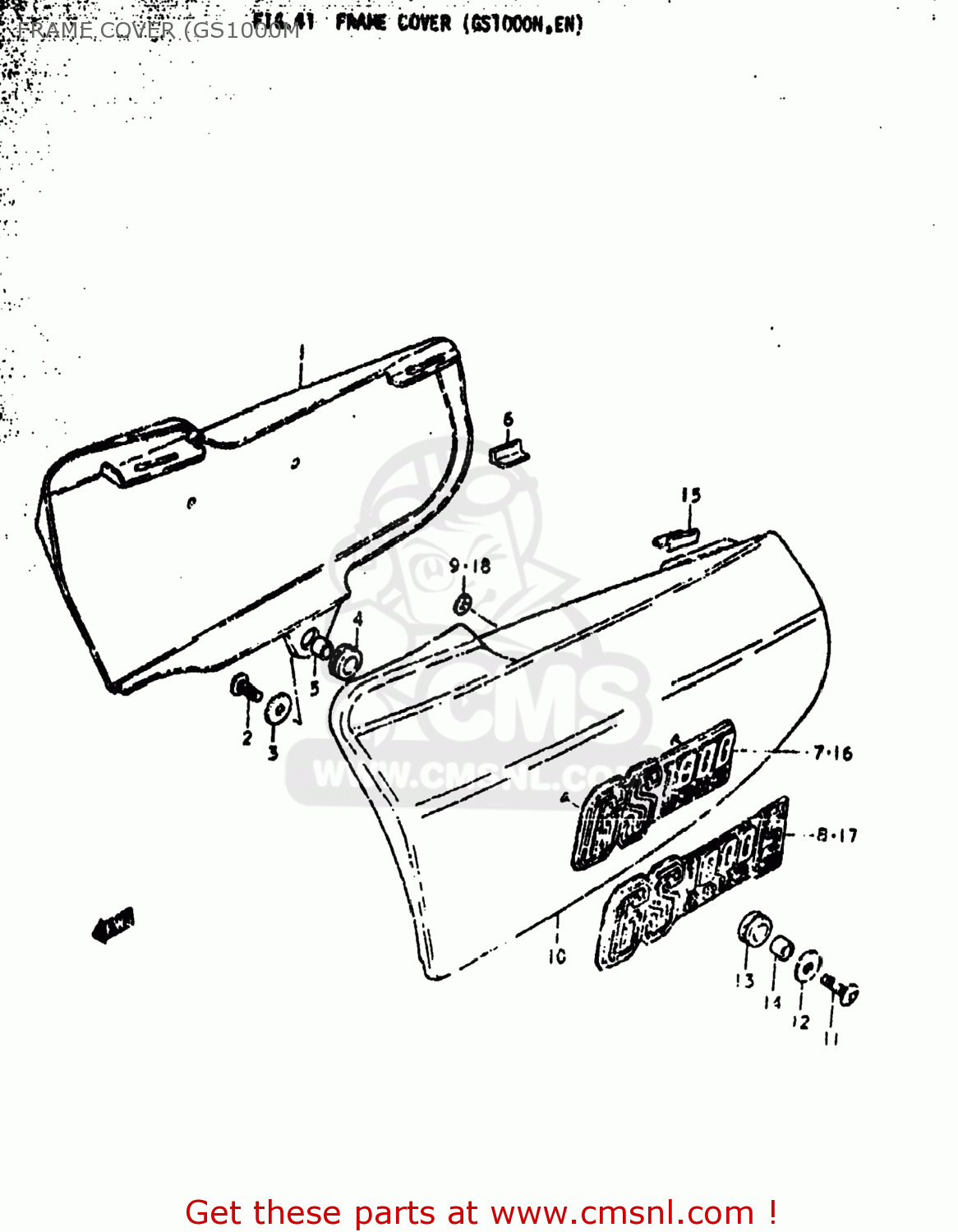 FRAME COVER (GS1000M GS1000C 1979 (N) USA (E03)