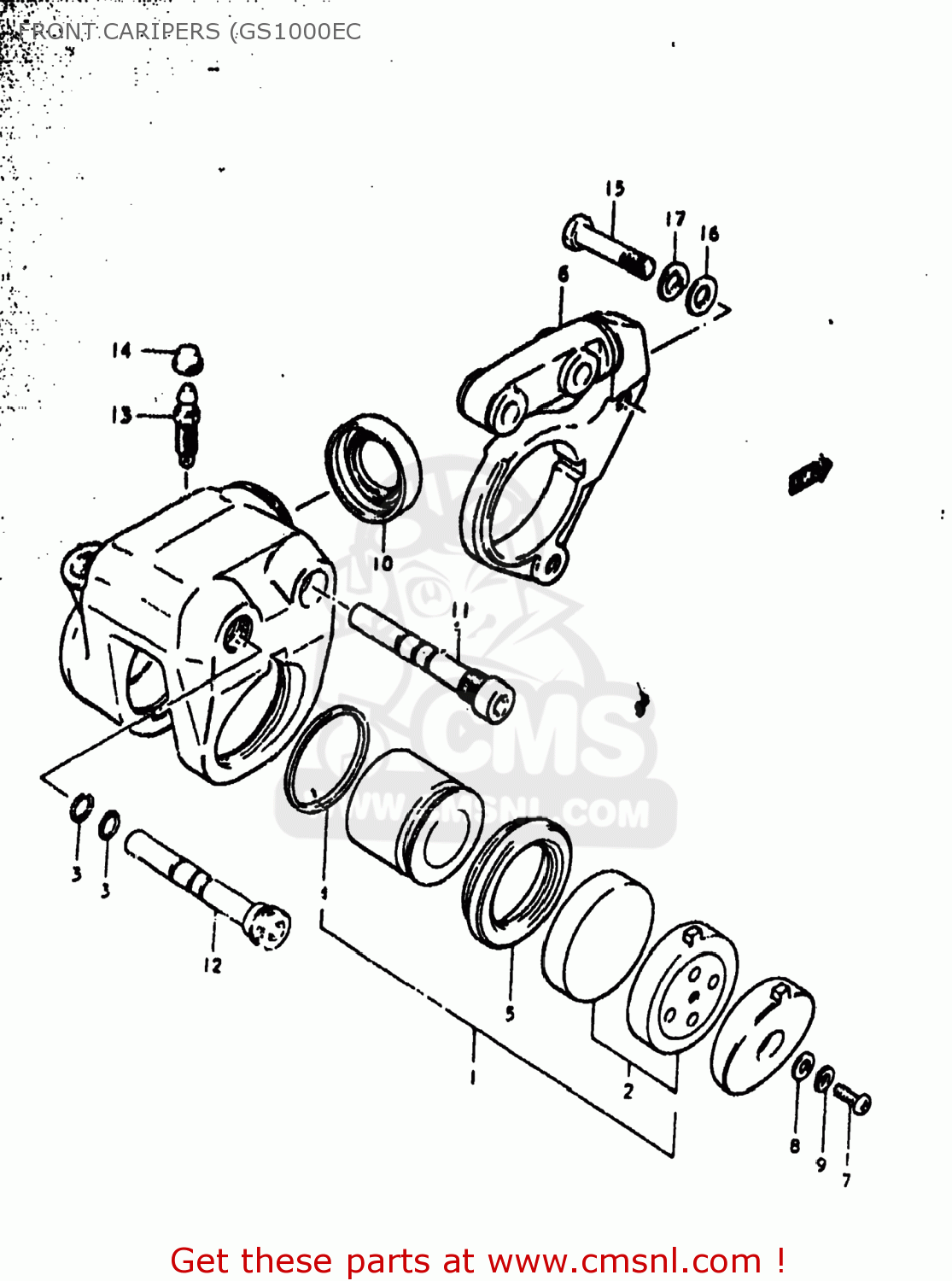 FRONT CARIPERS (GS1000EC GS1000C 1979 (N) USA (E03)