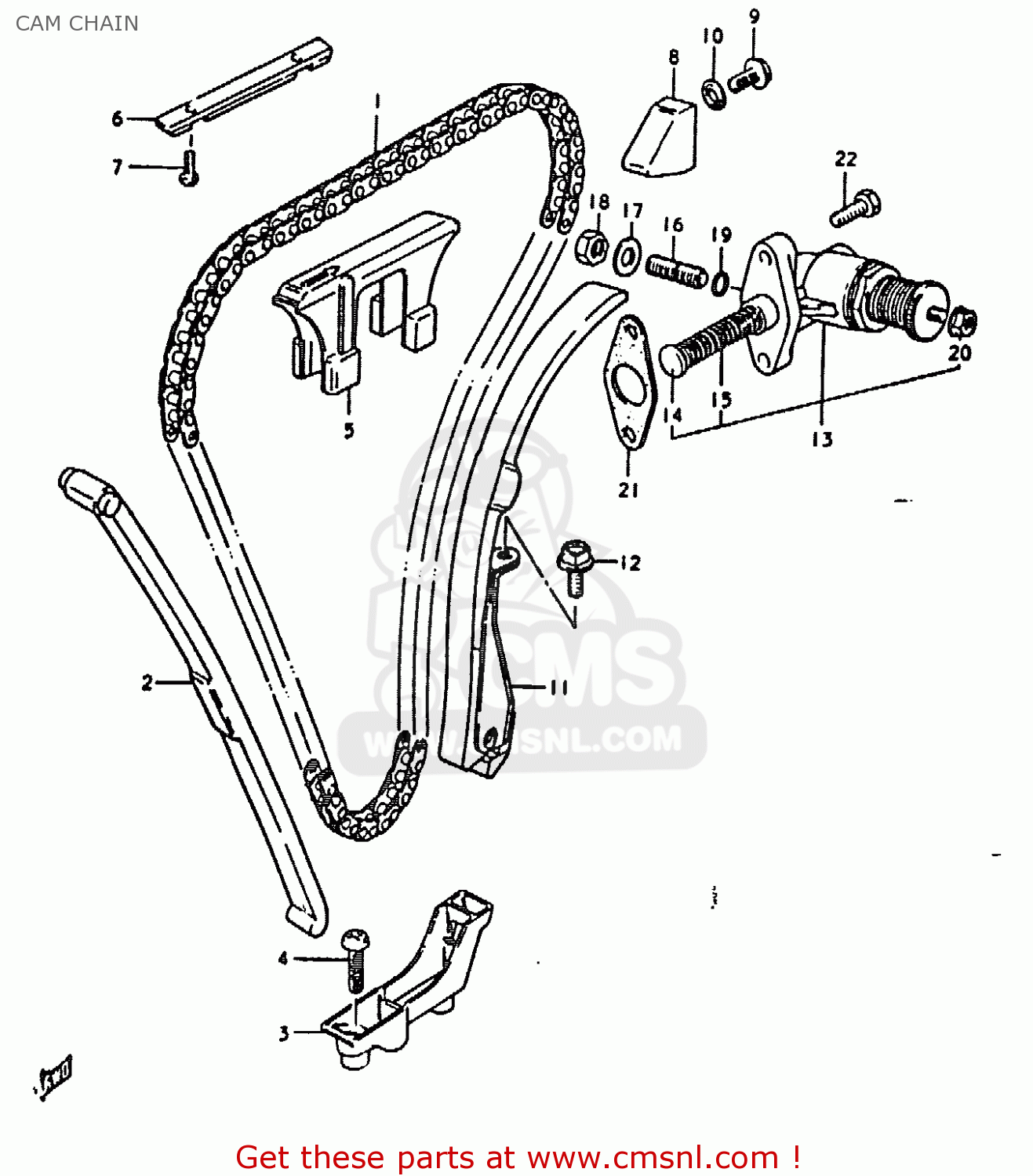 CAM CHAIN GS1000E 1978 (C) GENERAL EXPORT (E01)