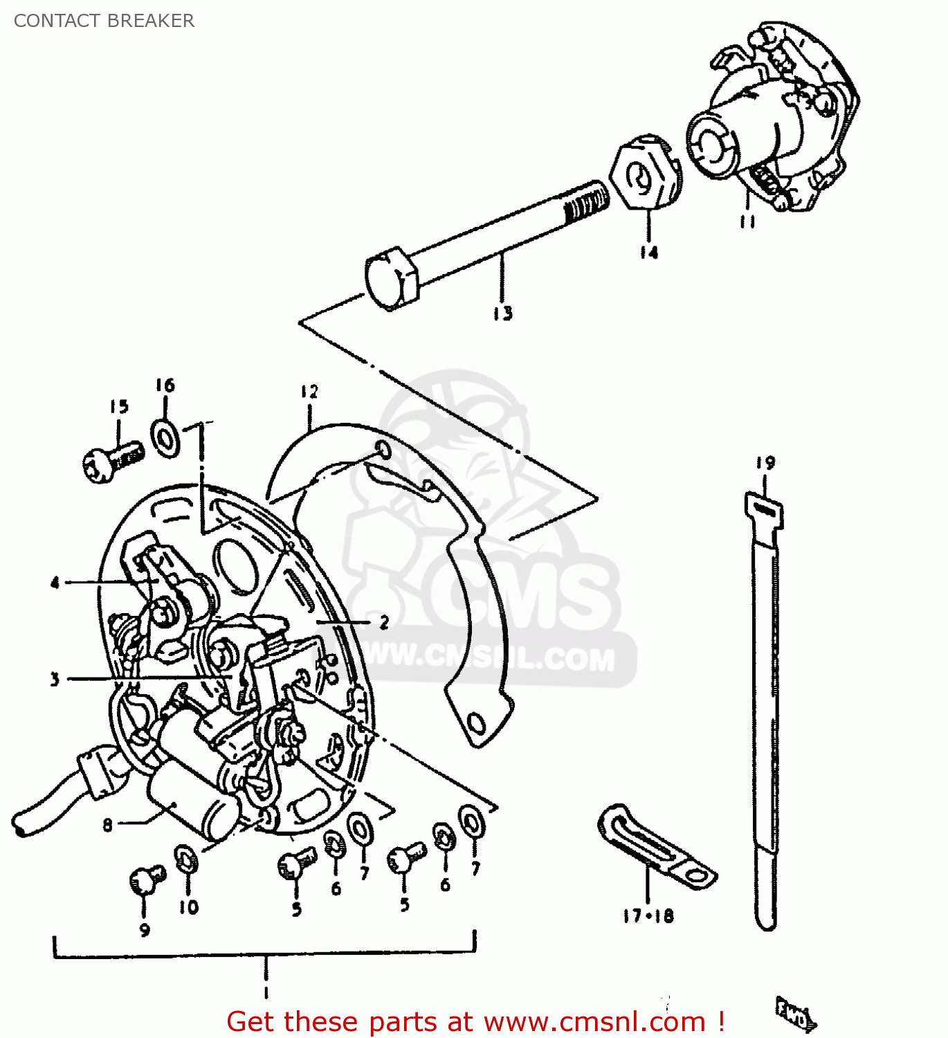 CONTACT BREAKER GS1000E 1978 (C) GENERAL EXPORT (E01)