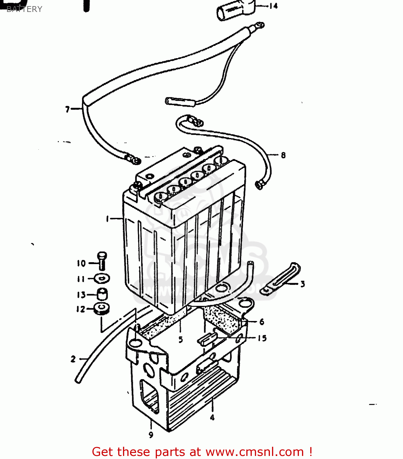 BATTERY GS1000E 1978 (C) GENERAL EXPORT (E01)