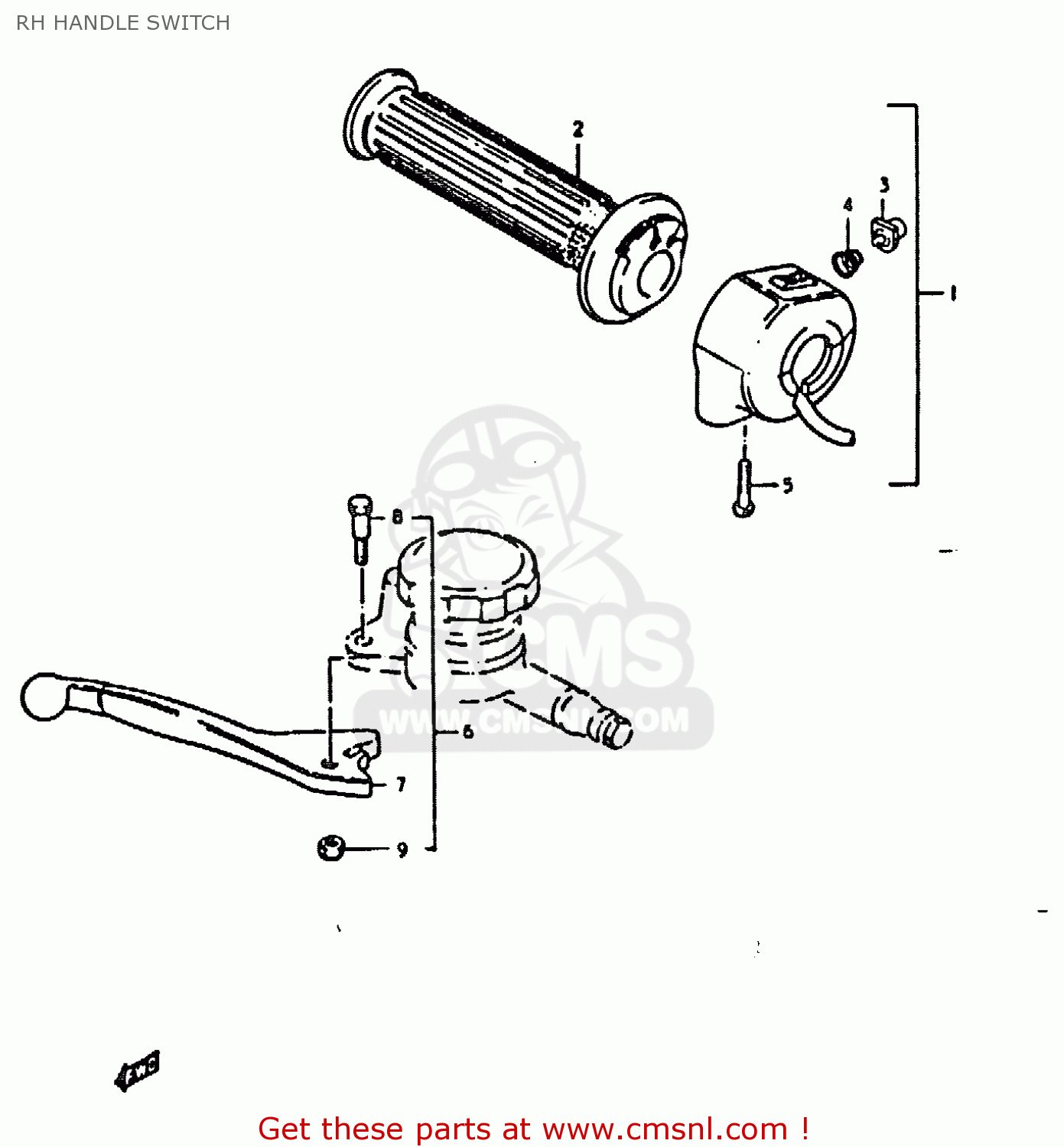 RH HANDLE SWITCH GS1000E 1978 (C) GENERAL EXPORT (E01)