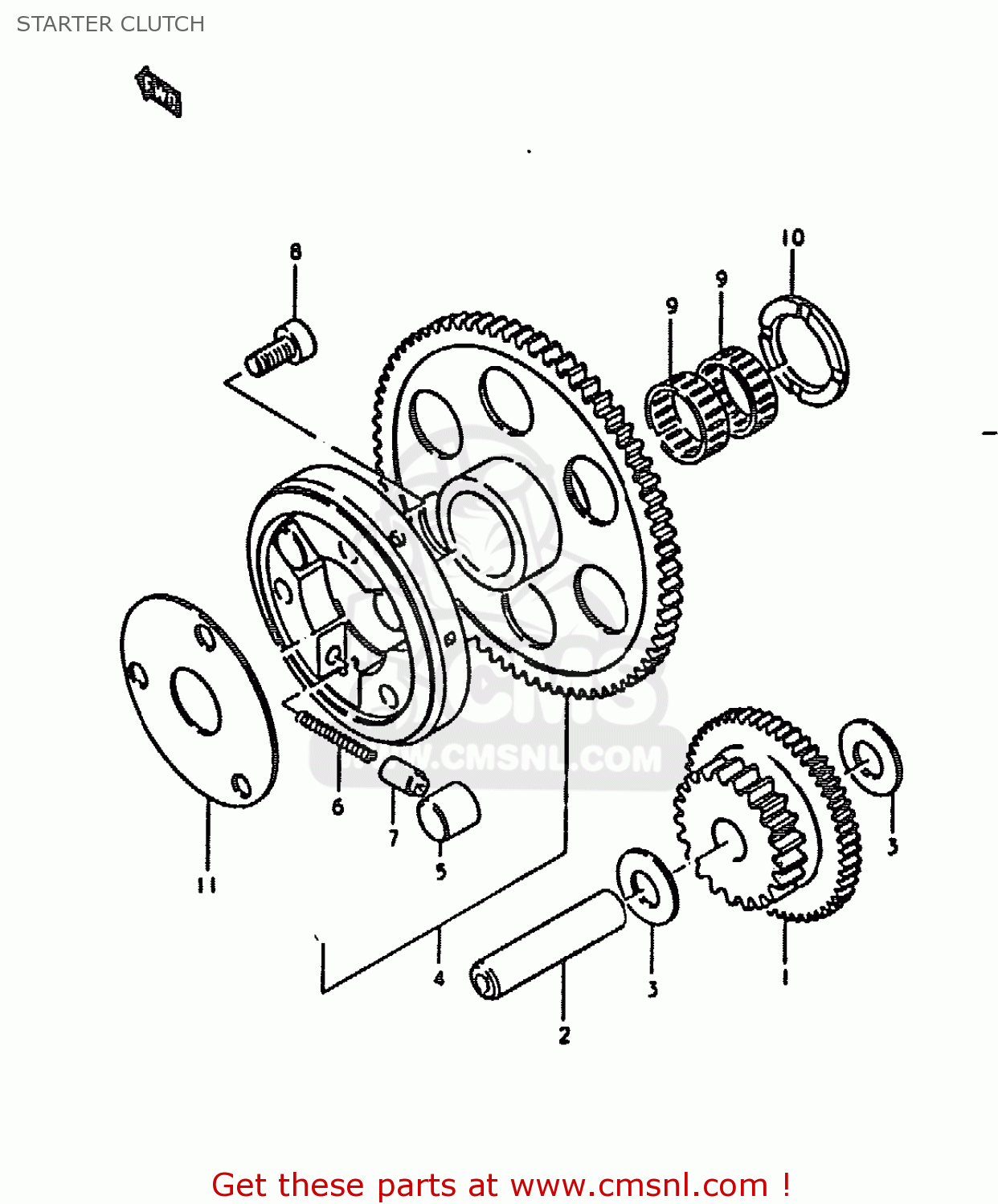 STARTER CLUTCH GS1000E 1978 (C) GENERAL EXPORT (E01)