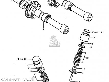 CAM SHAFT - VALVE - GS1000E 1978 (C) GENERAL EXPORT (E01)