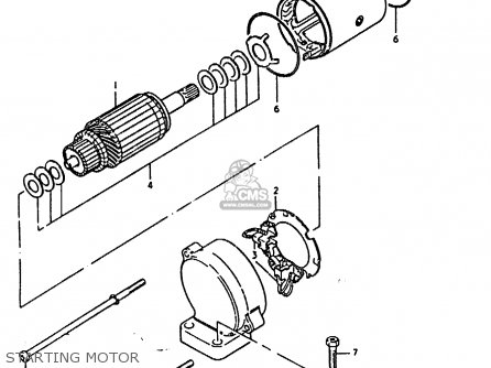 STARTING MOTOR - GS1000E 1978 (C) GENERAL EXPORT (E01)