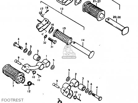 FOOTREST - GS1000E 1978 (C) GENERAL EXPORT (E01)