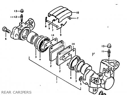 REAR CARIPERS - GS1000E 1978 (C) GENERAL EXPORT (E01)