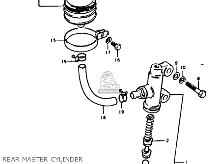 REAR MASTER CYLINDER - GS1000E 1978 (C) GENERAL EXPORT (E01)