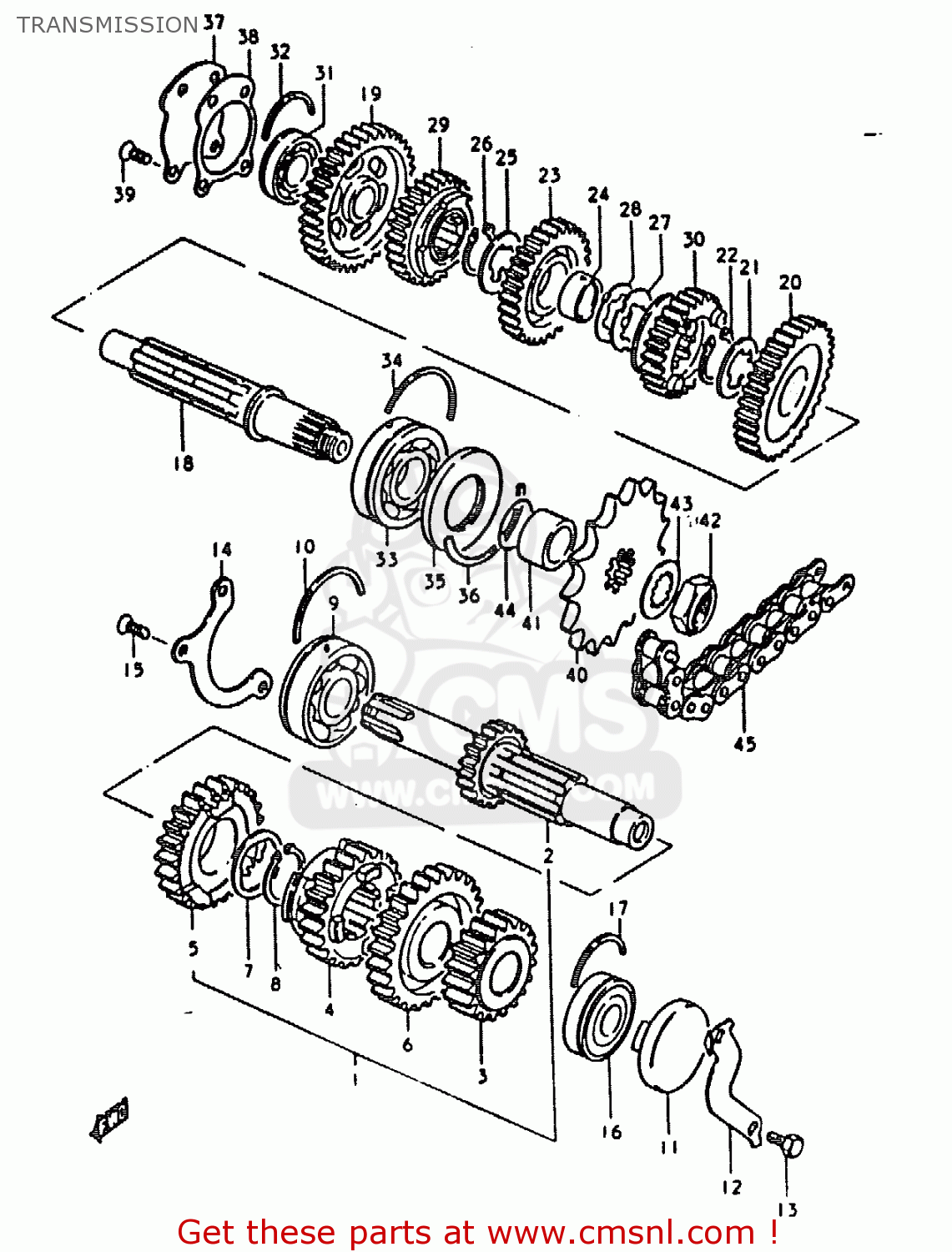TRANSMISSION GS1000E 1979 (N) GENERAL EXPORT (E01)