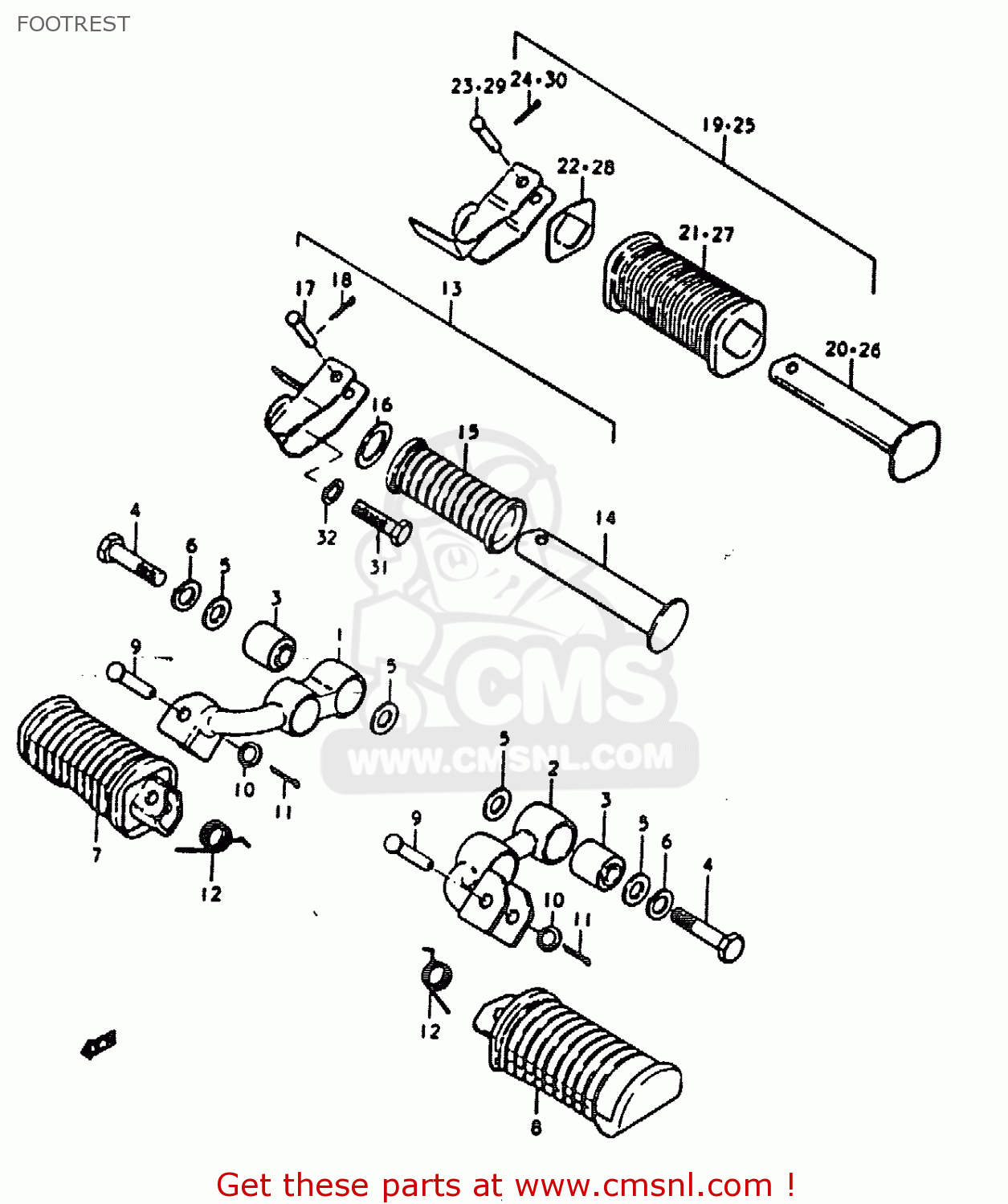 FOOTREST GS1000E 1979 (N) GENERAL EXPORT (E01)