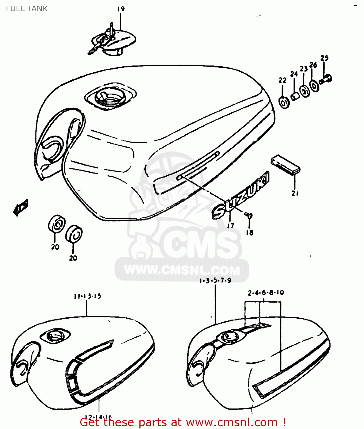 FUEL TANK GS1000E 1979 (N) GENERAL EXPORT (E01)