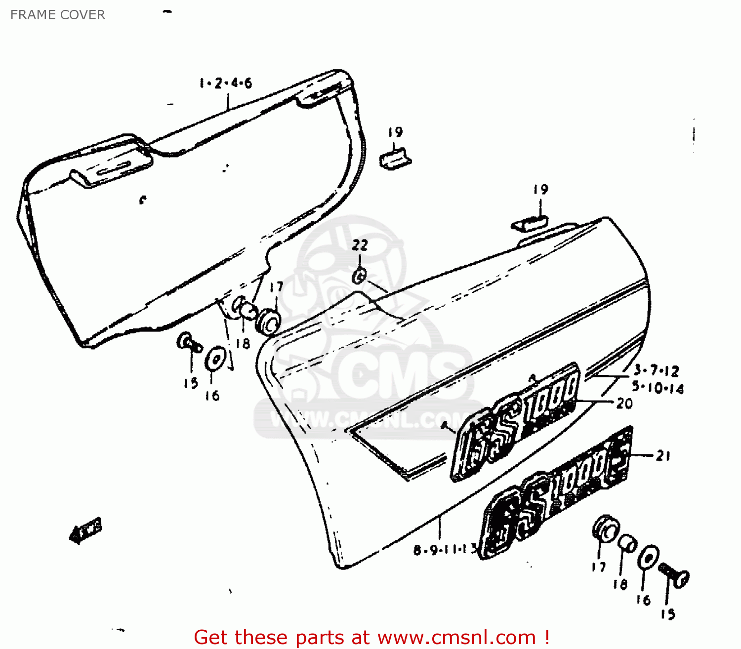 FRAME COVER GS1000E 1979 (N) GENERAL EXPORT (E01)
