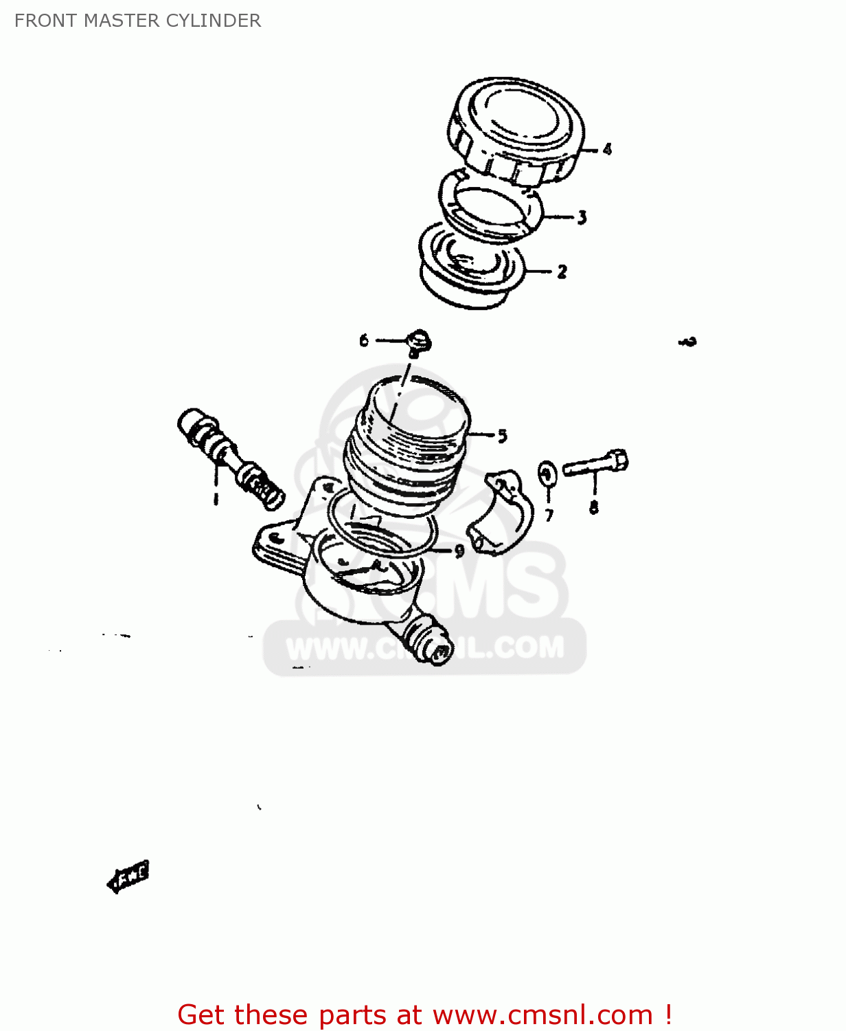 FRONT MASTER CYLINDER GS1000E 1979 (N) GENERAL EXPORT (E01)