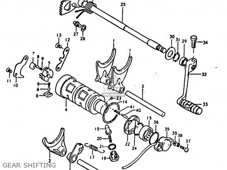 GEAR SHIFTING - GS1000E 1979 (N) GENERAL EXPORT (E01)