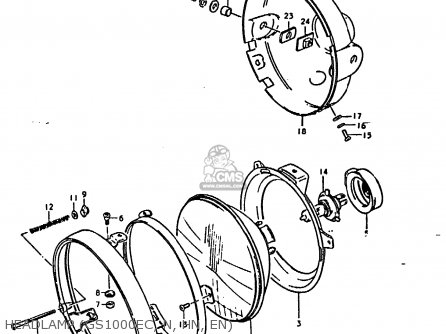 HEADLAMP (GS1000EC, N, HN, EN) - GS1000E 1979 (N) GENERAL EXPORT (E01)