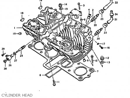 CYLINDER HEAD - GS1000E 1979 (N) GENERAL EXPORT (E01)