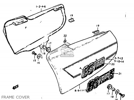 FRAME COVER - GS1000E 1979 (N) GENERAL EXPORT (E01)