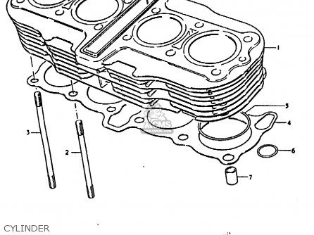 CYLINDER - GS1000E 1979 (N) GENERAL EXPORT (E01)