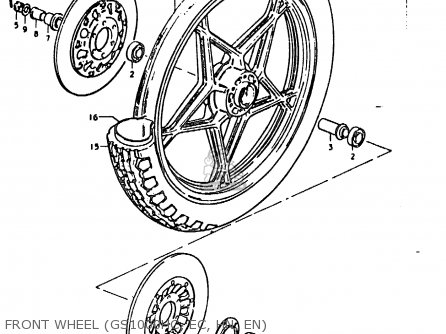 FRONT WHEEL (GS1000HC, EC, HN, EN) - GS1000E 1979 (N) GENERAL EXPORT (E01)