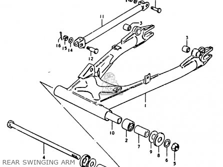 REAR SWINGING ARM - GS1000E 1979 (N) GENERAL EXPORT (E01)
