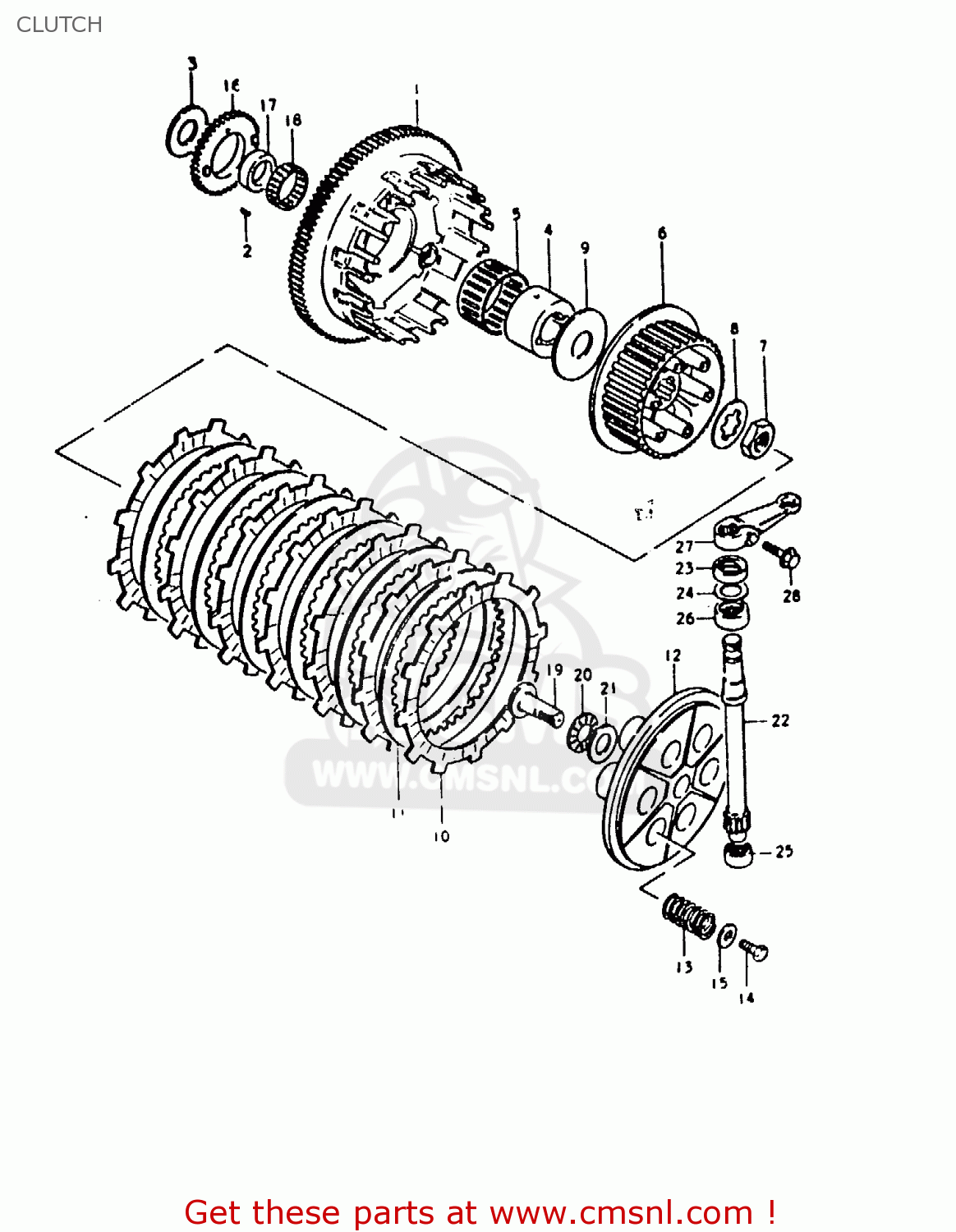 CLUTCH GS1000E 1980 (T) (E01 E02 E04 E17 E18 E21 E22 E24 E25 E26 E30 39