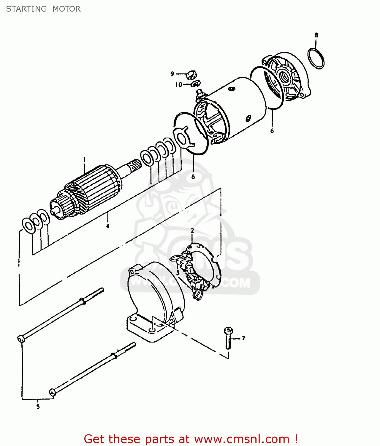 STARTING  MOTOR GS1000E 1980 (T) (E01 E02 E04 E17 E18 E21 E22 E24 E25 E26 E30 39