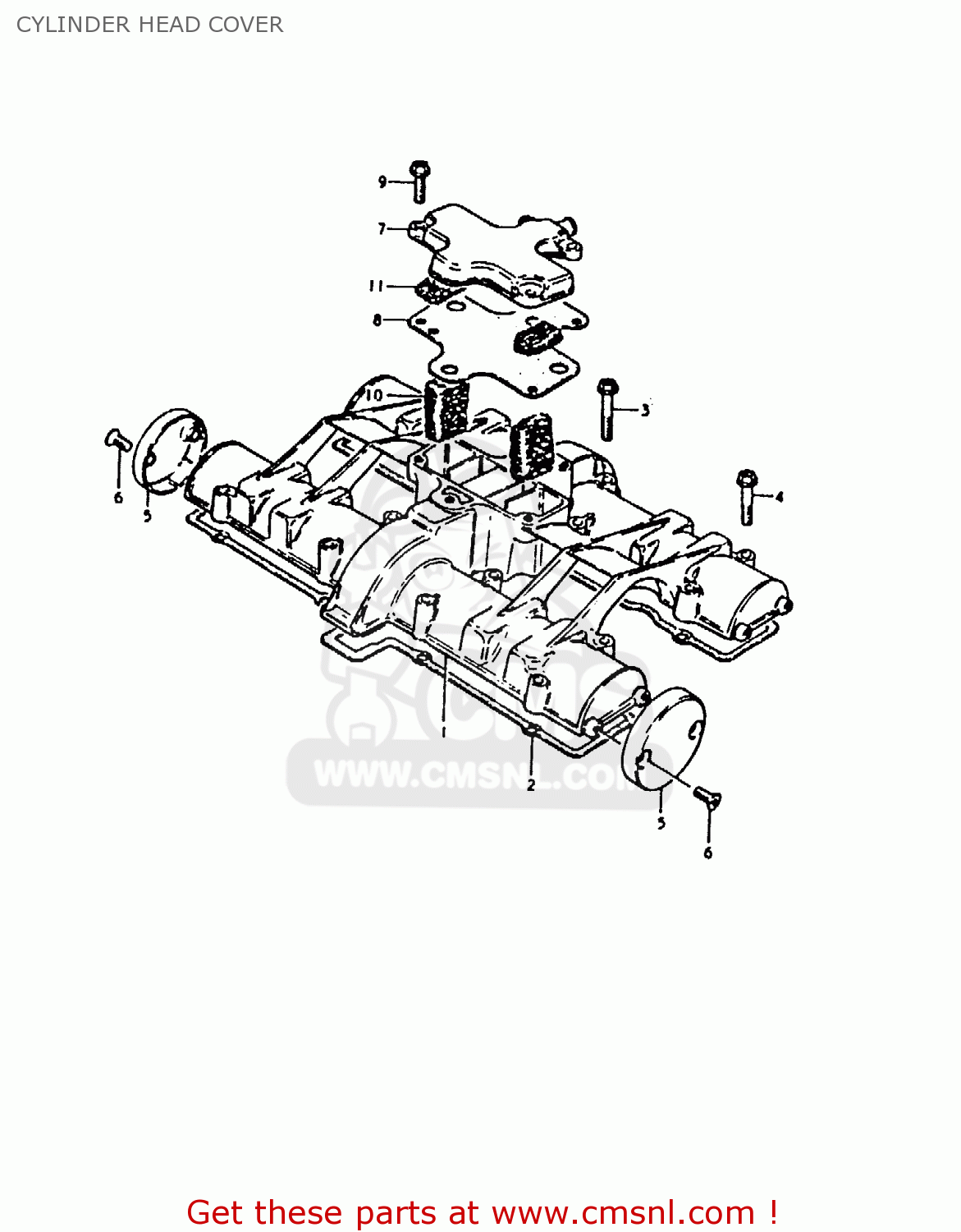 CYLINDER HEAD COVER GS1000E 1980 (T) (E01 E02 E04 E17 E18 E21 E22 E24 E25 E26 E30 39