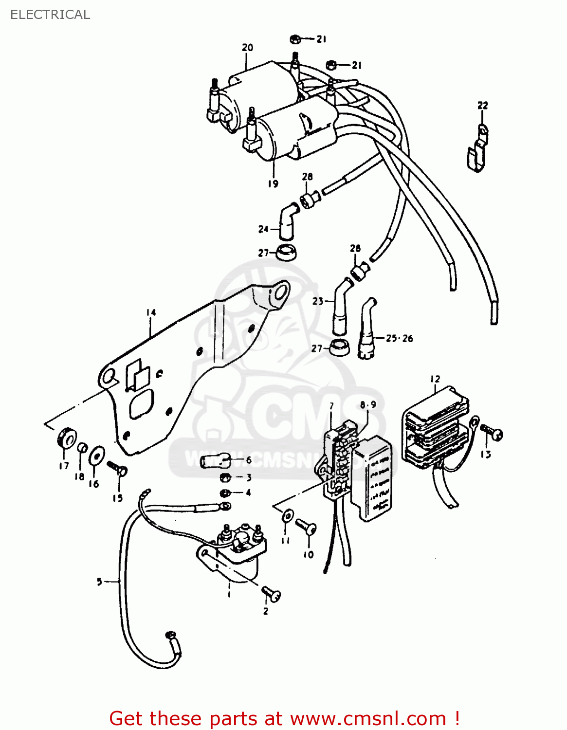 ELECTRICAL GS1000E 1980 (T) (E01 E02 E04 E17 E18 E21 E22 E24 E25 E26 E30 39
