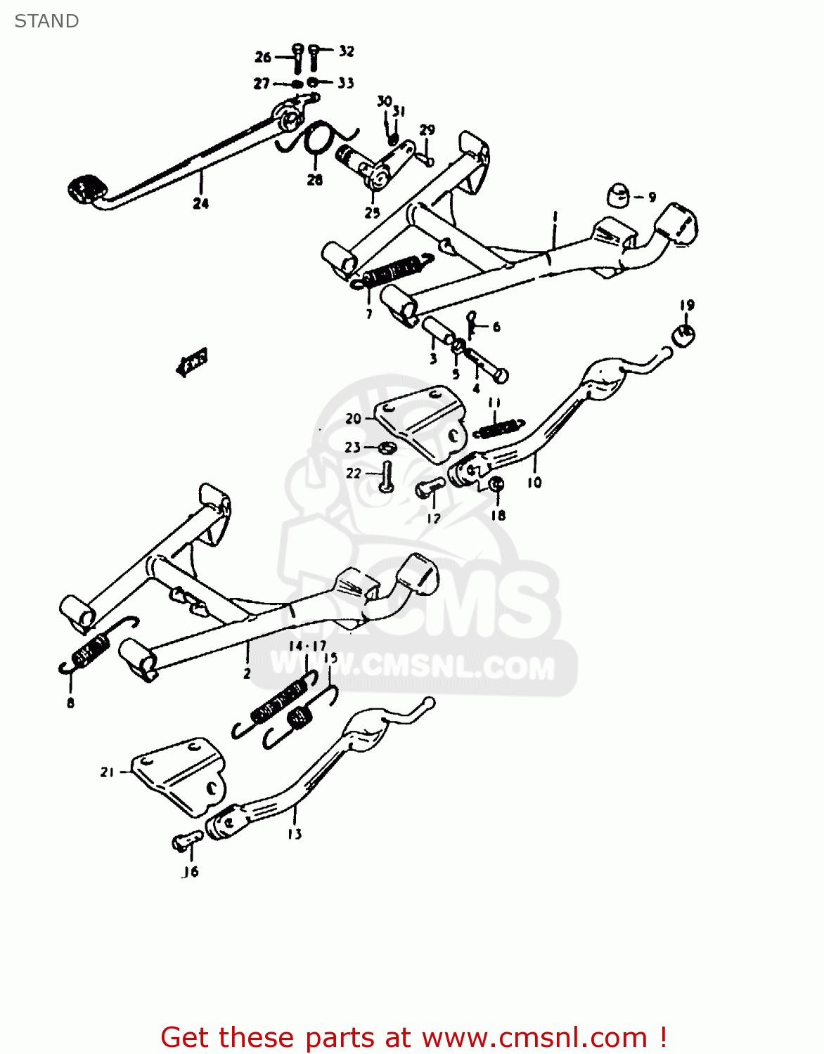 STAND GS1000E 1980 (T) (E01 E02 E04 E17 E18 E21 E22 E24 E25 E26 E30 39