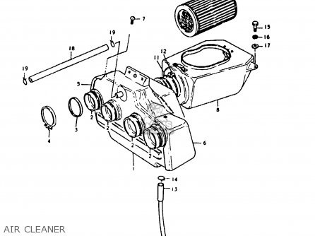 AIR CLEANER - GS1000E 1980 (T) (E01 E02 E04 E17 E18 E21 E22 E24 E25 E26 E30 39