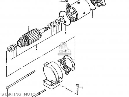 STARTING  MOTOR - GS1000E 1980 (T) (E01 E02 E04 E17 E18 E21 E22 E24 E25 E26 E30 39