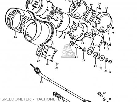 SPEEDOMETER - TACHOMETER - GS1000E 1980 (T) (E01 E02 E04 E17 E18 E21 E22 E24 E25 E26 E30 39