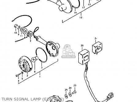 TURN SIGNAL LAMP (E18, E26) - GS1000E 1980 (T) (E01 E02 E04 E17 E18 E21 E22 E24 E25 E26 E30 39