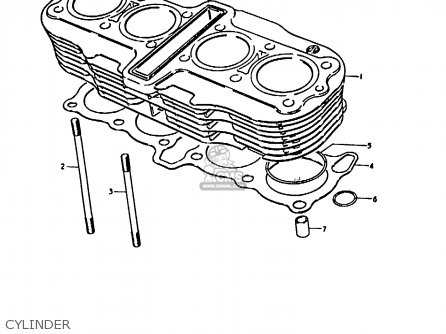 CYLINDER - GS1000E 1980 (T) (E01 E02 E04 E17 E18 E21 E22 E24 E25 E26 E30 39