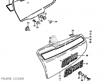 FRAME COVER - GS1000E 1980 (T) (E01 E02 E04 E17 E18 E21 E22 E24 E25 E26 E30 39