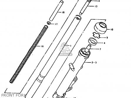 FRONT FORK - GS1000E 1980 (T) (E01 E02 E04 E17 E18 E21 E22 E24 E25 E26 E30 39
