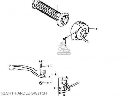 RIGHT HANDLE SWITCH - GS1000E 1980 (T) (E01 E02 E04 E17 E18 E21 E22 E24 E25 E26 E30 39