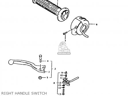 RIGHT HANDLE SWITCH - GS1000E 1980 (T) (E01 E02 E04 E17 E18 E21 E22 E24 E25 E26 E30 39