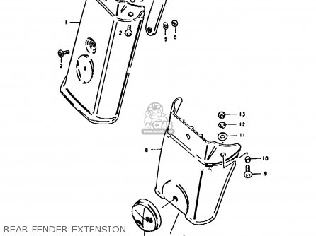 REAR FENDER EXTENSION - GS1000E 1980 (T) (E01 E02 E04 E17 E18 E21 E22 E24 E25 E26 E30 39