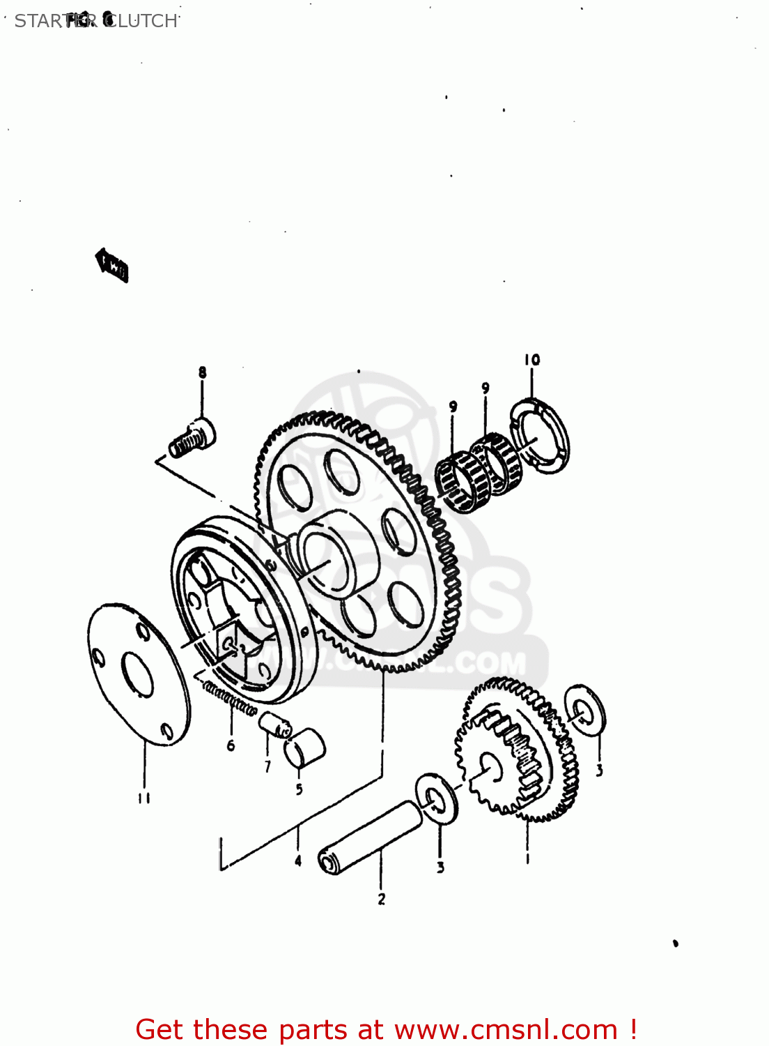 Suzuki GS1000E 1980 (T) USA (E03) STARTER CLUTCH - buy original STARTER ...