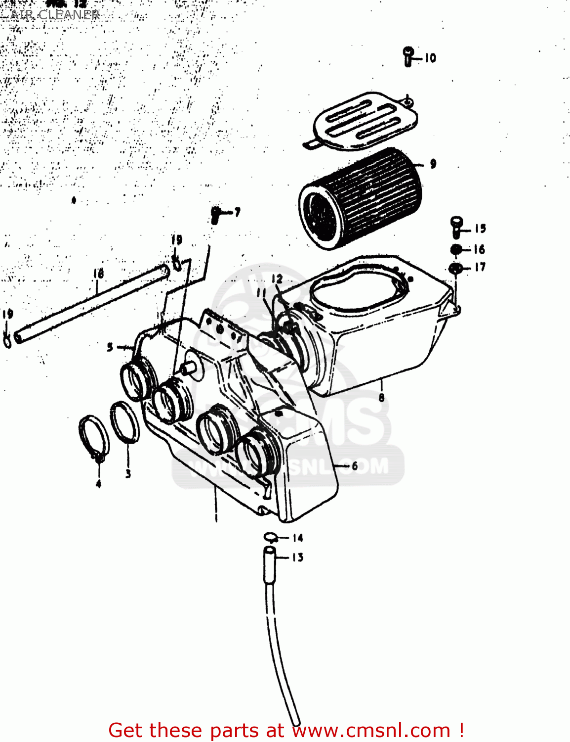 AIR CLEANER GS1000E 1980 (T) USA (E03)