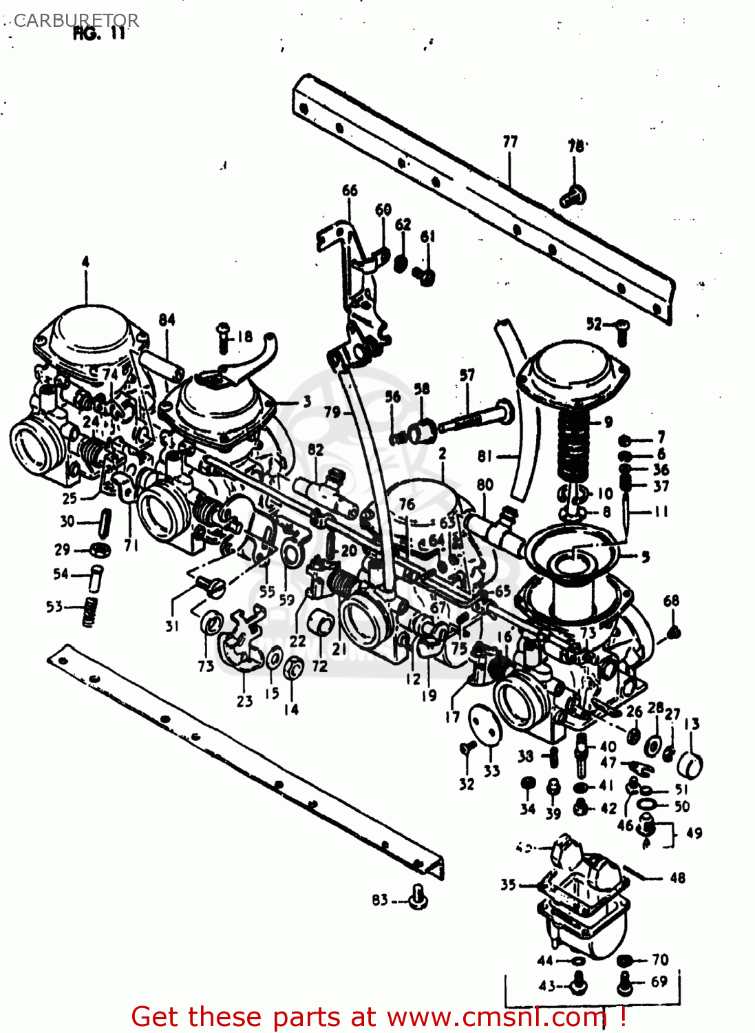 CARBURETOR GS1000E 1980 (T) USA (E03)