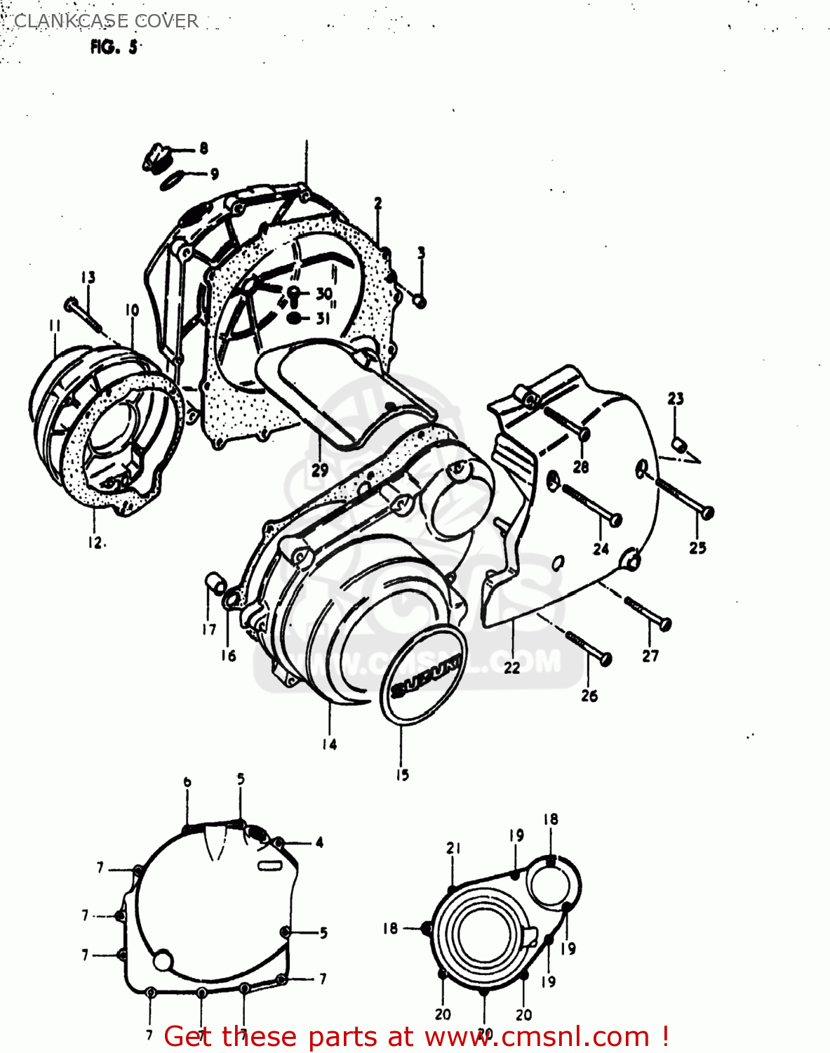CLANKCASE COVER GS1000E 1980 (T) USA (E03)